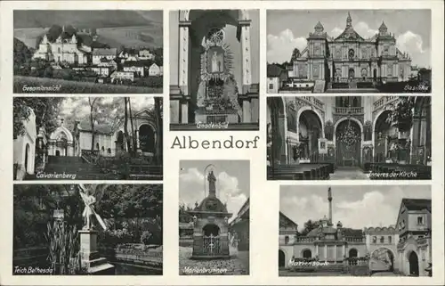 Albendorf Calvarienberg Teich Bethesda Gnadenbild Basilika Kirche Mariensaeule x