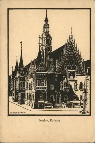 wu84978 Breslau Niederschlesien Breslau Rathaus * Kategorie. Wroclaw Alte Ansichtskarten