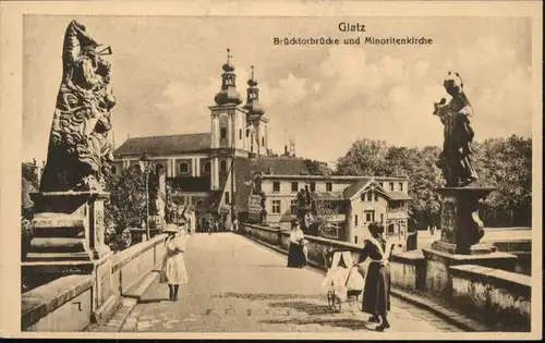 Glatz Bruecktorbruecke Minoritenkirche Kinderwagen *