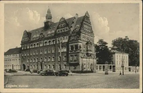 Liegnitz Rathaus Litfasssaeule *