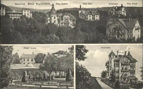 Bad Kudowa Eugen Quelle Stolzenfels Villa Carmen Sanatorium Villa Otto Villa Dinter x