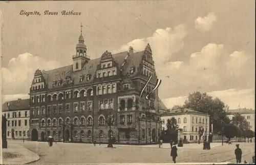 Liegnitz Neues Rathaus Litfasssaeule *