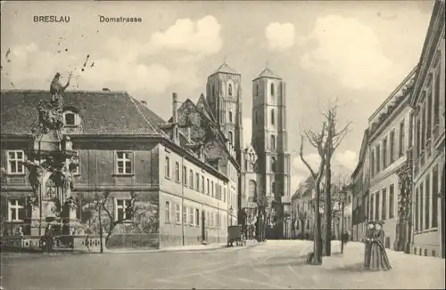 wu86801 Breslau Niederschlesien Breslau Domstrasse x Kategorie. Wroclaw Alte Ansichtskarten