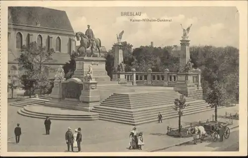 wu87536 Breslau Niederschlesien Breslau Kaiser Wilhelm Denkmal  * Kategorie. Wroclaw Alte Ansichtskarten