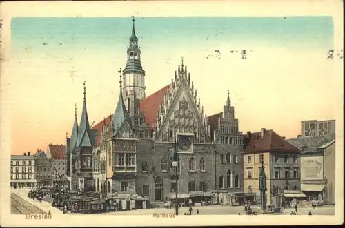 wu87579 Breslau Niederschlesien Breslau Rathaus x Kategorie. Wroclaw Alte Ansichtskarten