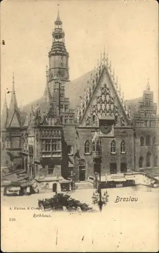 wu87586 Breslau Niederschlesien Breslau Rathaus * Kategorie. Wroclaw Alte Ansichtskarten