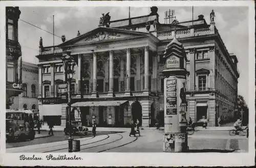 wu87597 Breslau Niederschlesien Breslau Stadttheater Cafe x Kategorie. Wroclaw Alte Ansichtskarten