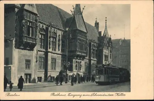 wu87655 Breslau Niederschlesien Breslau Rathaus Schweidnitzer Keller * Kategorie. Wroclaw Alte Ansichtskarten