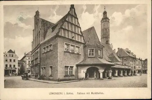 Loewenberg Schlesien Rathaus Markthallen *