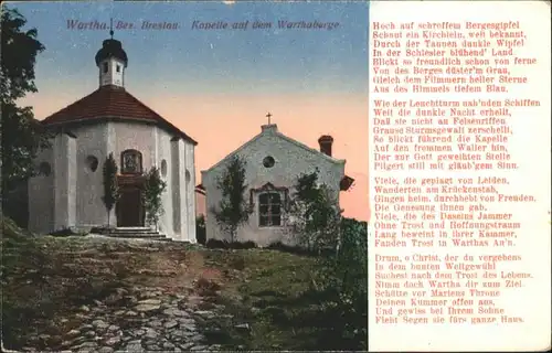 Wartha Bezirk Breslau Kapelle Gedicht *