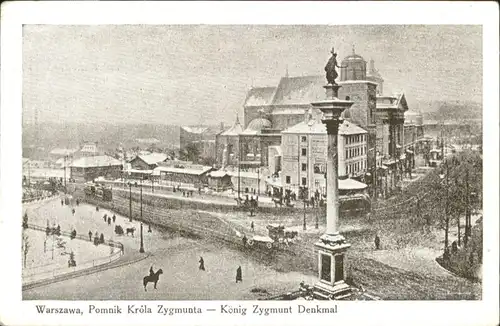 Warszawa Warschau Koenig Zygmunt Denkmal *