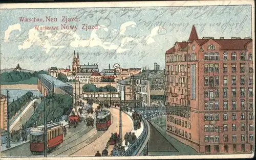 Warschau Warszawa Zjazd Strassenbahn  x