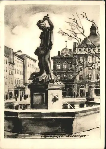 Lemberg Lwow Lviv Amphitritebrunnen Ringplatz * / Ukraine /
