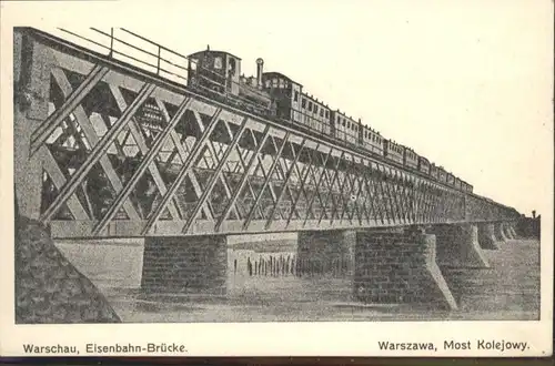 Warschau Warszawa Eisenbahn Bruecke *