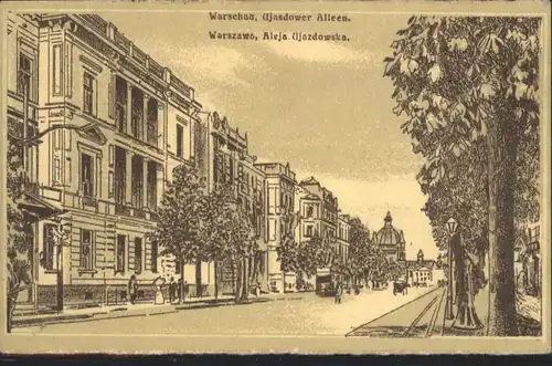 Warschau Warszawa Ujasdower Allee x