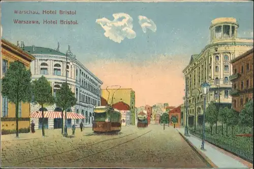 Warszawa Warschau Hotel Bristol Strassenbahn x