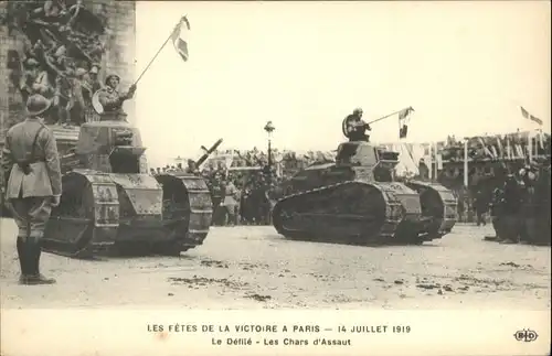 Panzer Tank Paris Panzer Fete Victoire Defile Chars Assaut * / Militaria /