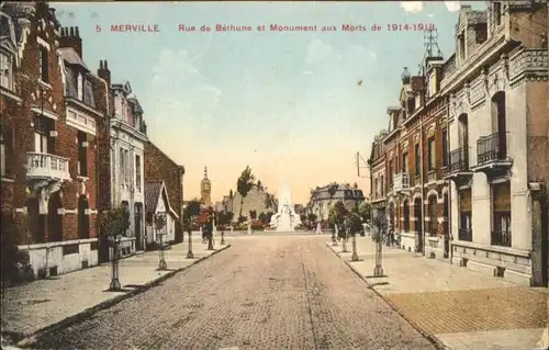 Merville Nord Merville Rue Bethune Monument aux Morts * / Merville /Arrond. de Dunkerque