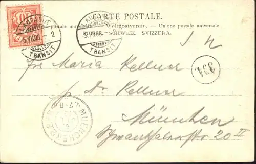 Lausanne VD Lausanne [Stempelabschlag] Banquet Rolle x / Lausanne /Bz. Lausanne City