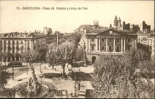 Barcelona Strassenbahn Plaza Palacio Lonja Mar x