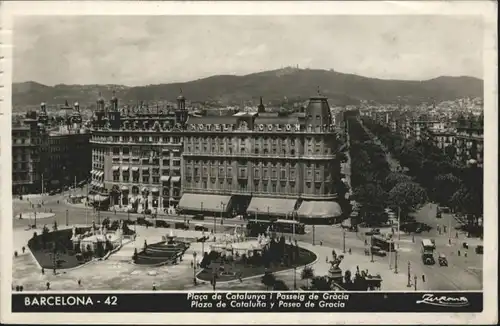 Barcelona Strassenbahn Plaza Cataluna Paseo Gracia x