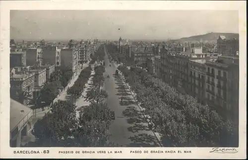 Barcelona Paseo Gracia Hacia Mar *