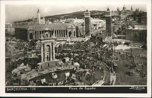 Barcelona Strassenbahn Plaza Espana *