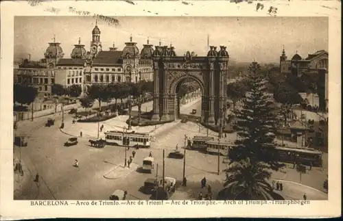 Barcelona Strassenbahn Arco Triunfo Triumphbogen x