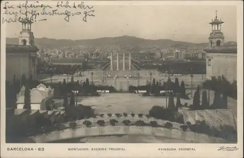 Barcelona Montjuich Avenida Triunfal x