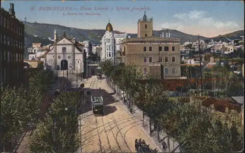 Barcelona Strassenbahn Plaza Lesseps Iglesia Josepeth Kirche *