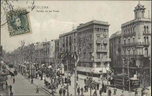 Barcelona Strassenbahn Rambla Flores x