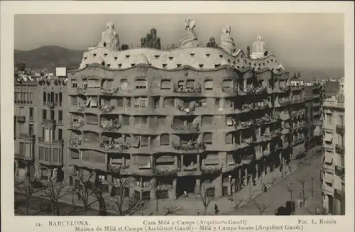 Barcelona Casa Mila Camps Arquitecto Gaudi *