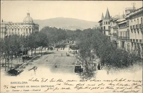 Barcelona Strassenbahn Paseo Gracia  x