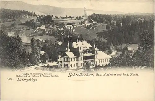 Schreiberhau Hotel Lindenhof Kirche Riesengebirge *