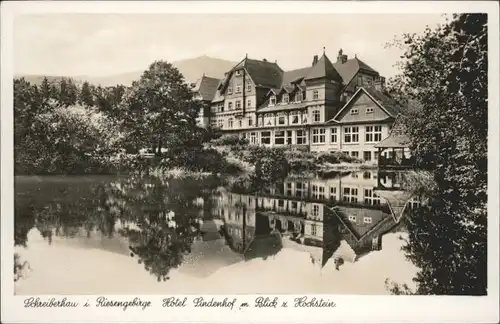 Schreiberhau Riesengebirge Hotel Lindenhof Kirche *