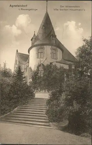 Agnetendorf Riesengebirge Wiesenstein Villa Gerhart Hauptmann *