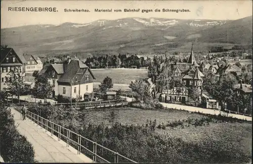Schreiberhau Riesengebirge Mariental Bahnhof x