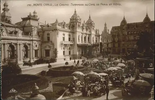 ww86873 Monte-Carlo Monte Carlo Le Casino Terrasse du Cafe de Paris * Kategorie. Monte-Carlo Alte Ansichtskarten