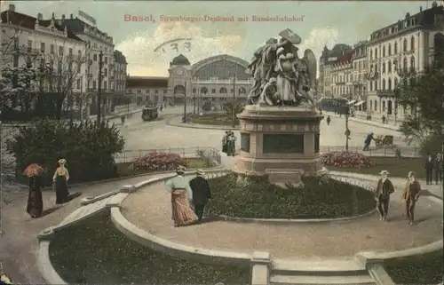 Basel Strassburger Denkmal Bahnhof x