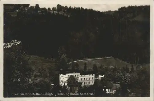 Hain Riesengebirge Ober-Giersdorf Erholungsheim Baecheltal x