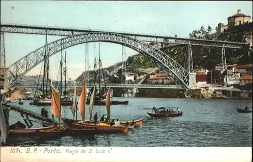 Porto Portugal Porto Ponte D Luiz Schiff * / Porto /