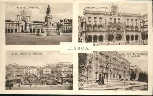 Lisboa Lissabon Praca Comercio Estacao Rocio  *