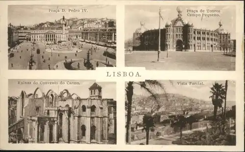 Lisboa Lissabon Praca D Pedro Touros Campo Pequeno Ruinas Convento Carmo Vista Parcial *