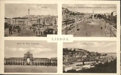 Lisboa Lissabon Rocio Arco Rua Augusta  *
