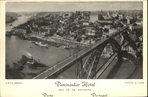 Porto Portugal Porto Fliegeraufnahme Peninsular Hotel  Rue sa da Baneira Bruecke * / Porto /