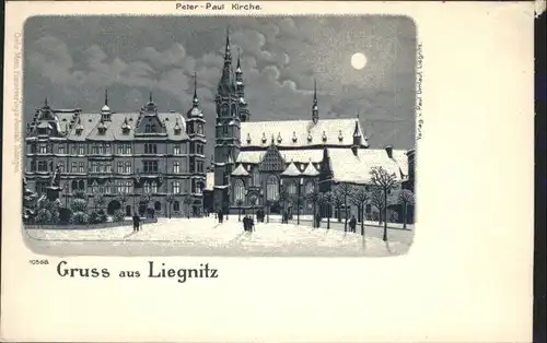 Liegnitz Peter-Paul-Kirche Mondscheinkarte *