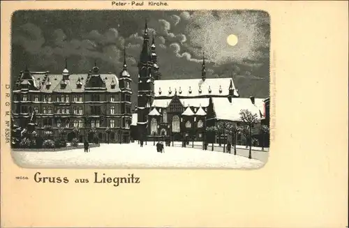 Liegnitz Peter-Paul-Kirche Mondscheinkarte *