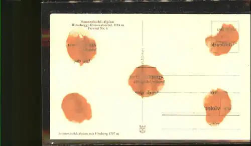 wx36106 Hirschegg Kleinwalsertal Vorarlberg Hirschegg Kleinwalsertal Sonnenbichl-Alpina * Kategorie. Mittelberg Alte Ansichtskarten