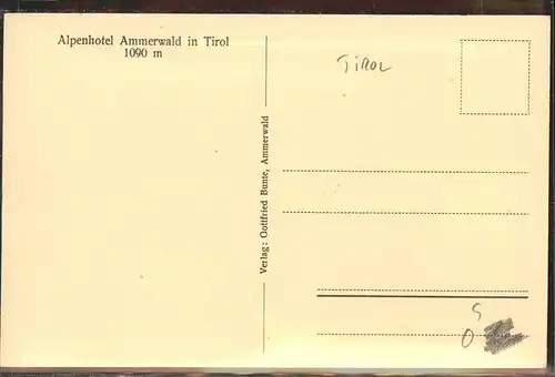 wx52631 Reutte Tirol Alpen Hotel Ammerwald Kutsche Kategorie. Reutte Alte Ansichtskarten