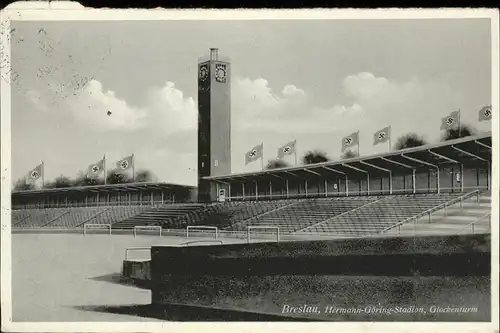 wx52759 Breslau Niederschlesien Hermann-Goerling-Stadion
Glockenturm Kategorie. Wroclaw Alte Ansichtskarten